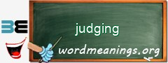 WordMeaning blackboard for judging